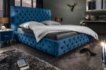 Postel CHESTERFIELD LUX 180x200 CM tmavě modrá samet Postel CHESTERFIELD LUX 180x200 CM tmavě modrá samet