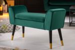 Lavice SCARLETT 90 CM smaragdově zelená samet Lavice SCARLETT 90 CM smaragdově zelená samet