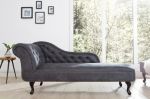 Lenoška CHESTERFIELD antik šedá mikrovlákno Lenoška CHESTERFIELD antik šedá mikrovlákno