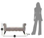 Pokojová lavice LARIS 120 CM šedá Pokojová lavice LARIS 120 CM šedá