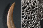 Nástěnná dekorace EXOTIC BULL 60 CM stříbrná/masiv mango Nástěnná dekorace EXOTIC BULL 60 CM stříbrná/masiv mango