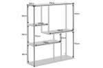 Nástěnný regál SLIM LINE 90 CM vzhled černý jasan Nástěnný regál SLIM LINE 90 CM vzhled černý jasan