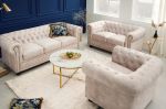 Křeslo CHESTERFIELD 110 CM šampaňské samet Křeslo CHESTERFIELD 110 CM šampaňské samet