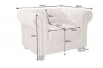 Křeslo CHESTERFIELD 110 CM šampaňské samet Křeslo CHESTERFIELD 110 CM šampaňské samet
