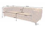 Pohovka MODERN BAROCCO 235 CM tmavě žlutá samet Pohovka MODERN BAROCCO 235 CM tmavě žlutá samet