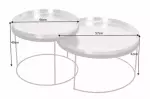 2SET konferenční stolek ELEMENTS TABLET 57/46 CM stříbrný 2SET konferenční stolek ELEMENTS TABLET 57/46 CM stříbrný