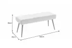 Lavice BOUTIQUE 100 CM šedá samet Lavice BOUTIQUE 100 CM šedá samet