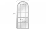 Luxusní zrcadlo CASTILLO 140 CM černé Luxusní zrcadlo CASTILLO 140 CM černé