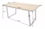 Jídelní stůl LOFT 160 CM dubový vzhled U rám Jídelní stůl LOFT 160 CM dubový vzhled U rám
