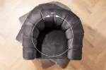 Otočné křeslo BABYLON tmavě šedé samet Otočné křeslo BABYLON tmavě šedé samet