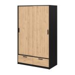 Skříň Lincoln 2D2S černý mat/jackson hickory Skříň Lincoln 2D2S černý mat/jackson hickory