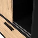 Skříň Lincoln 2D2S černý mat/jackson hickory Skříň Lincoln 2D2S černý mat/jackson hickory