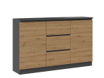Komoda Topa 2D3S 120 antracit/dub artisan Komoda Topa 2D3S 120 antracit/dub artisan