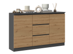 Komoda Topa 2D3S 120 antracit/dub artisan Komoda Topa 2D3S 120 antracit/dub artisan