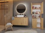 Koupelnová skříňka Noeli 3DK1K dub artisan Koupelnová skříňka Noeli 3DK1K dub artisan