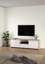 TV stolek Nerea 315 jackson hickory/bílý lesk TV stolek Nerea 315 jackson hickory/bílý lesk