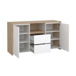 Komoda Nerea 318 jackson hickory/bílý lesk Komoda Nerea 318 jackson hickory/bílý lesk