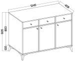 Komoda Tomila 827/1 černý grafit Komoda Tomila 827/1 černý grafit