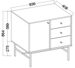 Komoda Tomila 814/3 béžová Komoda Tomila 814/3 béžová