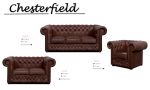 Pohovka Chesterfield Lord 2 kůže hnědá Pohovka Chesterfield Lord 2 kůže hnědá