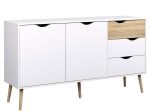Komoda Retro 381 bílá/dub Komoda Retro 381 bílá/dub