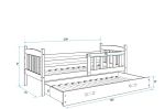 Postel s přistýlkou Kuba II 90x200 borovice Postel s přistýlkou Kuba II 90x200 borovice