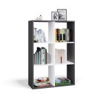 Regál Manja 2x3 antracit/bílá Regál Manja 2x3 antracit/bílá