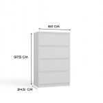 Komoda Malvína M4 60 bílá Komoda Malvína M4 60 bílá