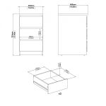 Komoda Simplicity 237 kašmír/jackson hickory Komoda Simplicity 237 kašmír/jackson hickory