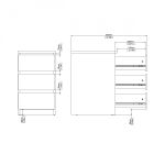 Komoda Simplicity 237 bílý lesk Komoda Simplicity 237 bílý lesk