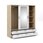 Skříň Lincoln 320 oak/bílý lesk Skříň Lincoln 320 oak/bílý lesk