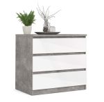 Komoda Simplicity 235 beton/bílý lesk Komoda Simplicity 235 beton/bílý lesk