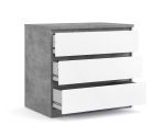 Komoda Simplicity 235 beton/bílý lesk Komoda Simplicity 235 beton/bílý lesk