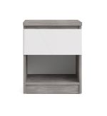 Noční stolek Simplicity 238 beton/bílý lesk Noční stolek Simplicity 238 beton/bílý lesk