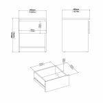 Noční stolek Simplicity 238 beton/bílý lesk Noční stolek Simplicity 238 beton/bílý lesk