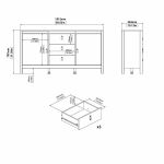 Komoda Real 2d3s černá Komoda Real 2d3s černá