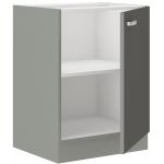 Kuchyňská skříňka Garid 60 D 1F BB šedý lesk/šedá Kuchyňská skříňka Garid 60 D 1F BB šedý lesk/šedá