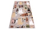 Dětský kusový koberec Fun Kittens Cats beige - 160x220 cm Dětský kusový koberec Fun Kittens Cats beige - 160x220 cm