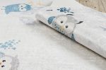 Dětský kusový koberec Bambino 1161 Owls grey - 80x150 cm