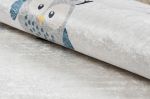 Dětský kusový koberec Bambino 1161 Owls grey - 80x150 cm