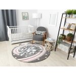 Dětský kusový koberec Petit Pony grey kruh - 160x160 (průměr) kruh cm Dětský kusový koberec Petit Pony grey kruh - 160x160 (průměr) kruh cm