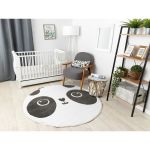 Dětský kusový koberec Petit Panda white kruh - 160x160 (průměr) kruh cm Dětský kusový koberec Petit Panda white kruh - 160x160 (průměr) kruh cm