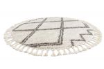 Kusový koberec Berber Asila cream and brown kruh - 120x120 (průměr) kruh cm Kusový koberec Berber Asila cream and brown kruh - 120x120 (průměr) kruh cm