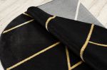 Kusový koberec Emerald geometric 1012 black and gold kruh - 120x120 (průměr) kruh cm Kusový koberec Emerald geometric 1012 black and gold kruh - 120x120 (průměr) kruh cm