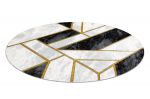 Kusový koberec Emerald 1015 black and gold kruh - 160x160 (průměr) kruh cm Kusový koberec Emerald 1015 black and gold kruh - 160x160 (průměr) kruh cm