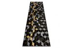 Běhoun Gloss 400B 86 3D geometric black/gold - 70x300 cm Běhoun Gloss 400B 86 3D geometric black/gold - 70x300 cm