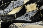 Běhoun Gloss 400B 86 3D geometric black/gold - 70x300 cm Běhoun Gloss 400B 86 3D geometric black/gold - 70x300 cm