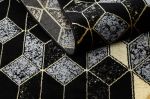 Běhoun Gloss 400B 86 3D geometric black/gold - 70x300 cm Běhoun Gloss 400B 86 3D geometric black/gold - 70x300 cm