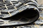 Běhoun Gloss 409A 82 3D cubes black/gold/grey - 80x250 cm Běhoun Gloss 409A 82 3D cubes black/gold/grey - 80x250 cm