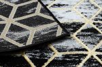 Běhoun Gloss 409A 82 3D cubes black/gold/grey - 80x250 cm Běhoun Gloss 409A 82 3D cubes black/gold/grey - 80x250 cm